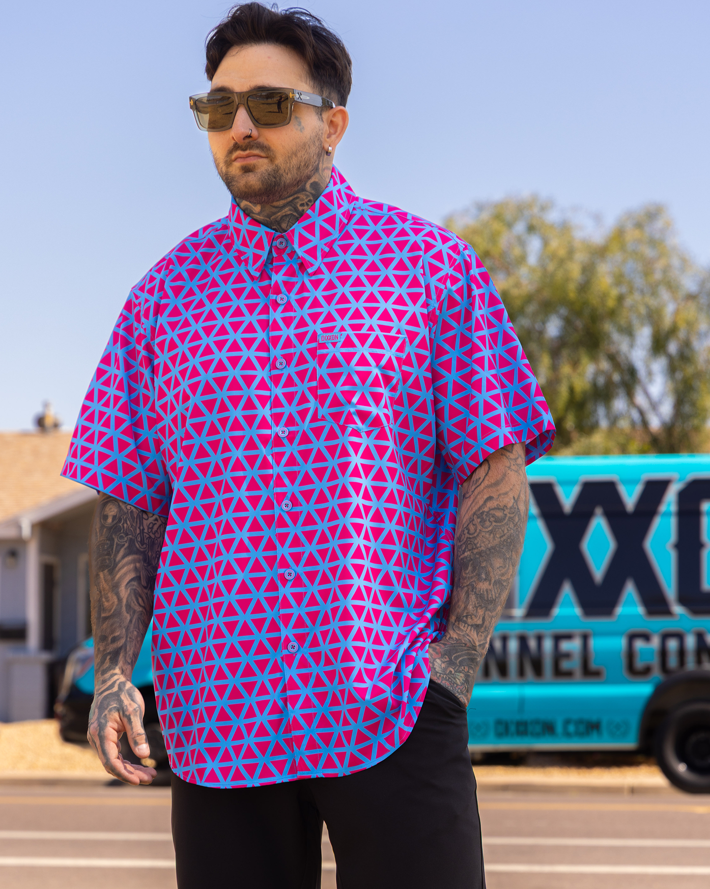 Enigma Party Shirt - Pink & Blue