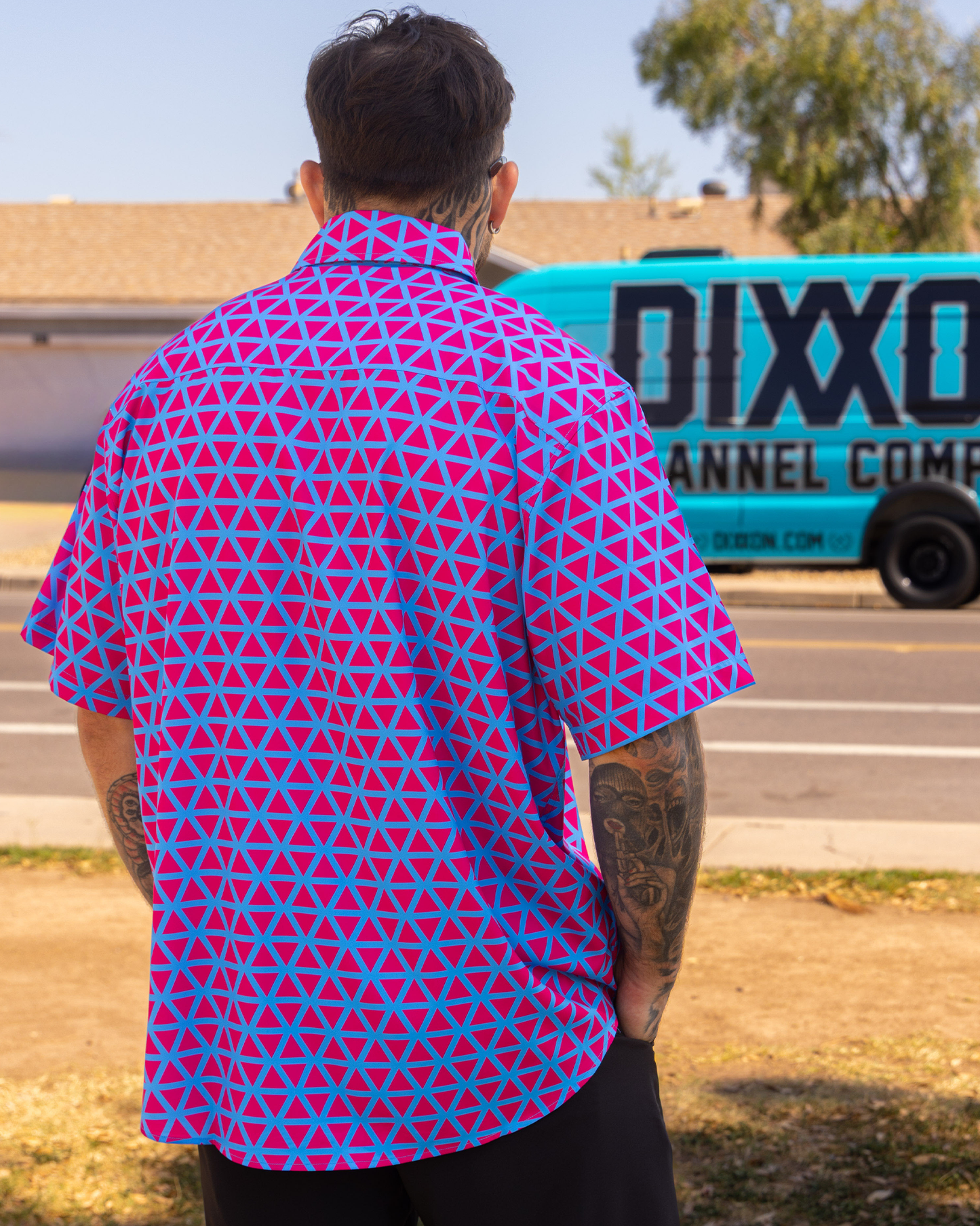 Enigma Party Shirt - Pink & Blue