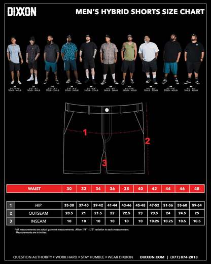 Hybrid Shorts - Black Woodland
