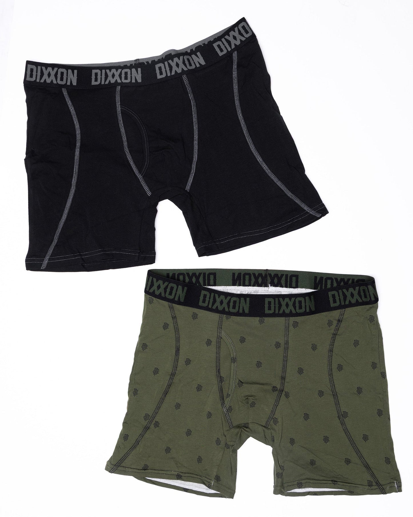 Insignia Cotton Stretch 2pk Boxer Briefs - O.D. Green & Black