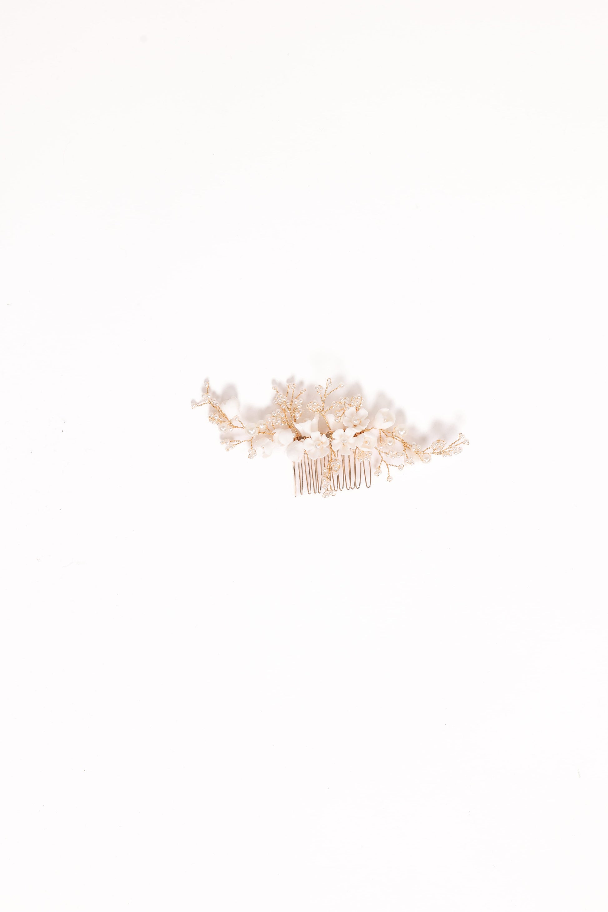 Geraldine Hair Comb - White