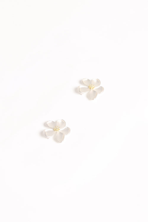Gisella Flower Earrings - White