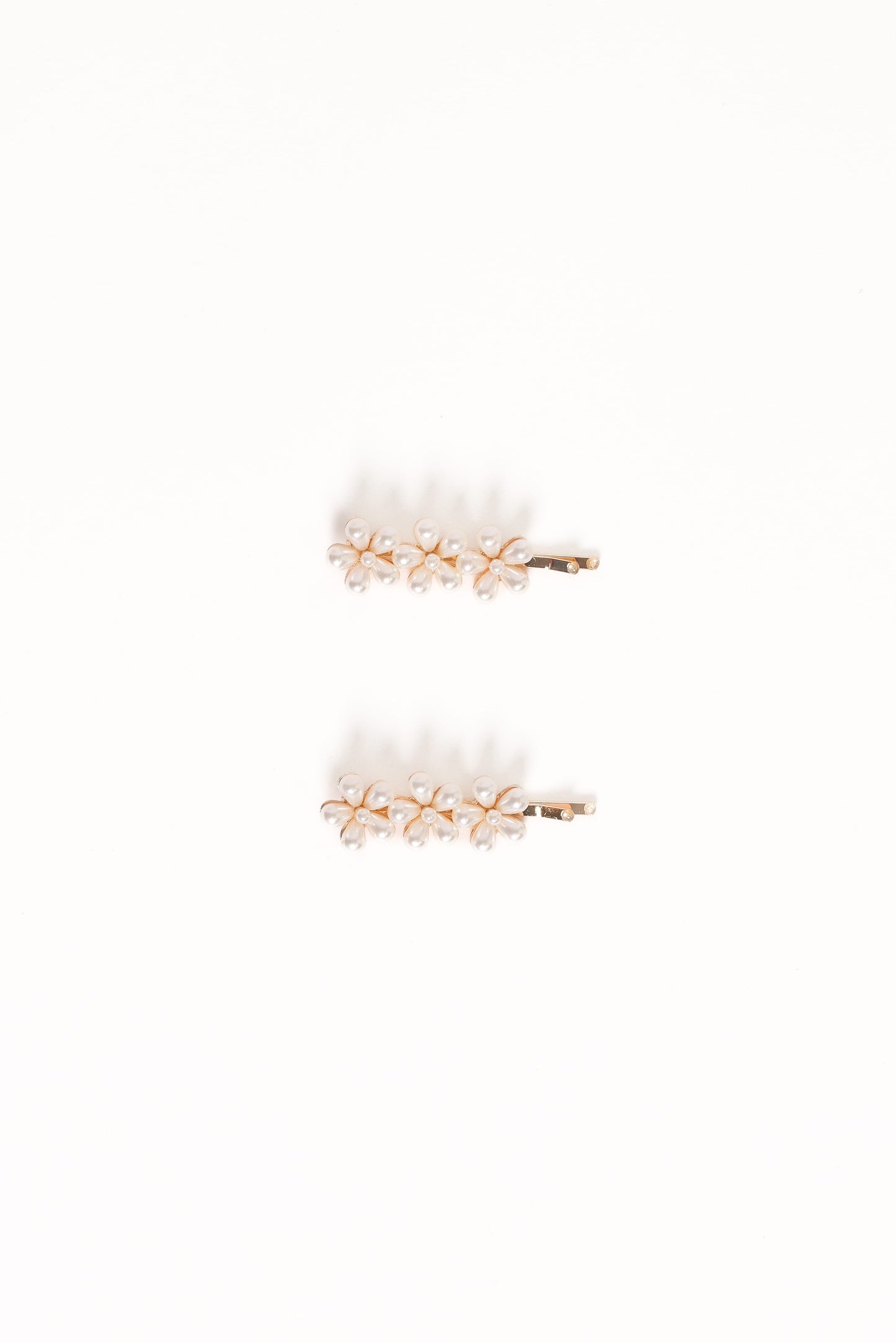 Isabella Hair Clip Set - Pearl