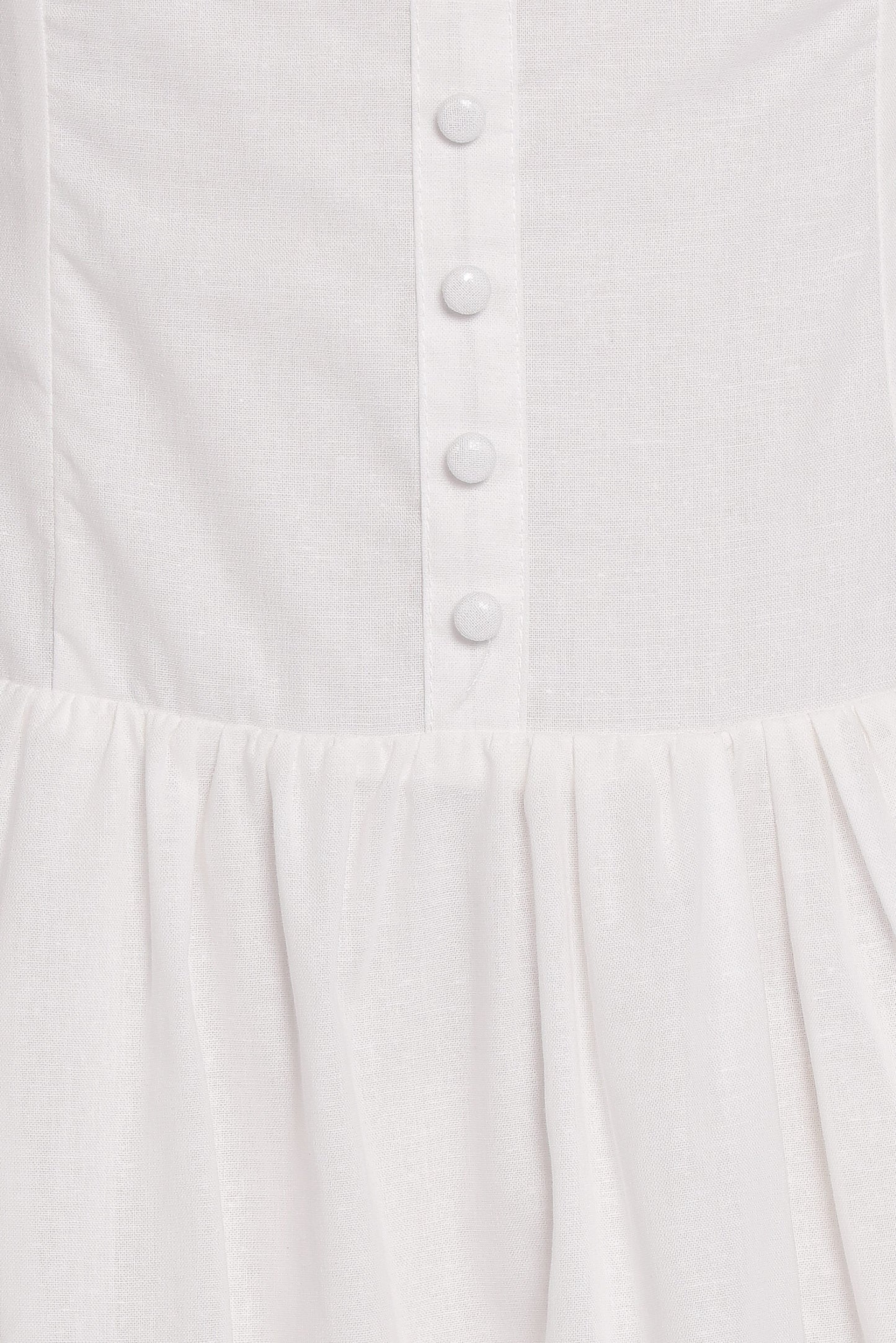 Evie Button Front Maxi Dress - White
