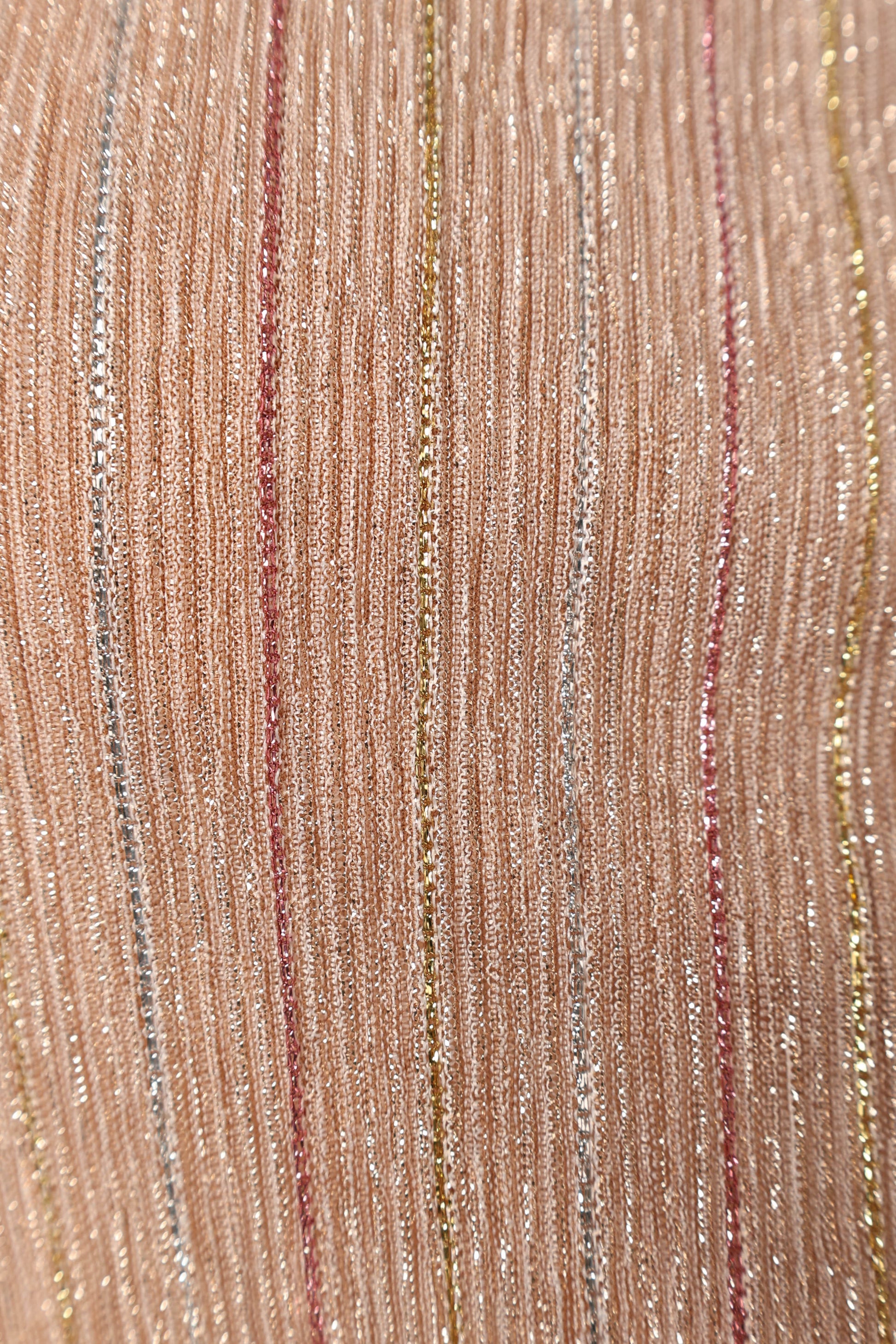 Farley Strapless Maxi Dress - Rose Gold Stripe
