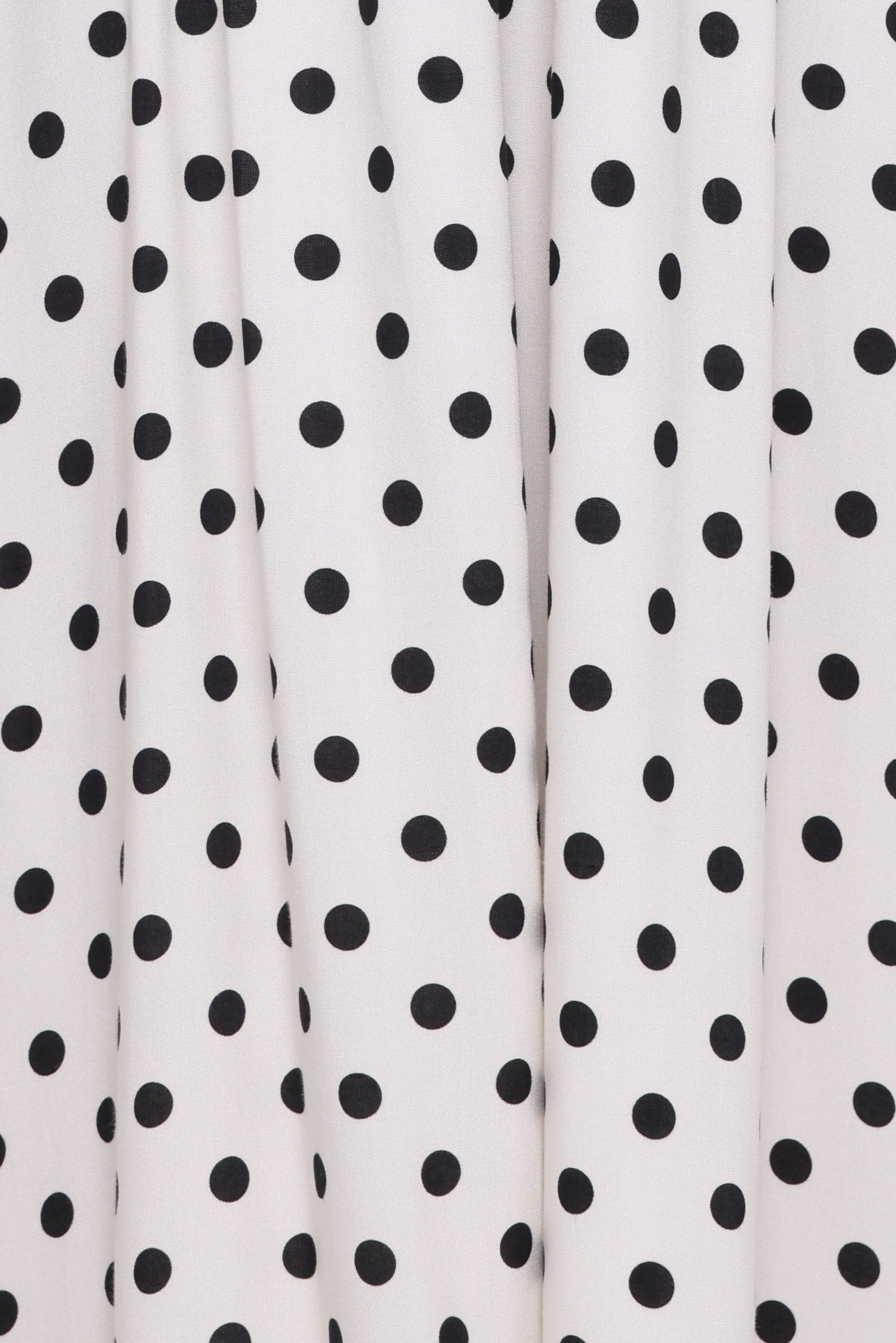 Gemini Halterneck Maxi Dress - White Polka Dot