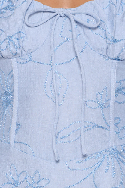 Houston Maxi Dress - Blue Floral