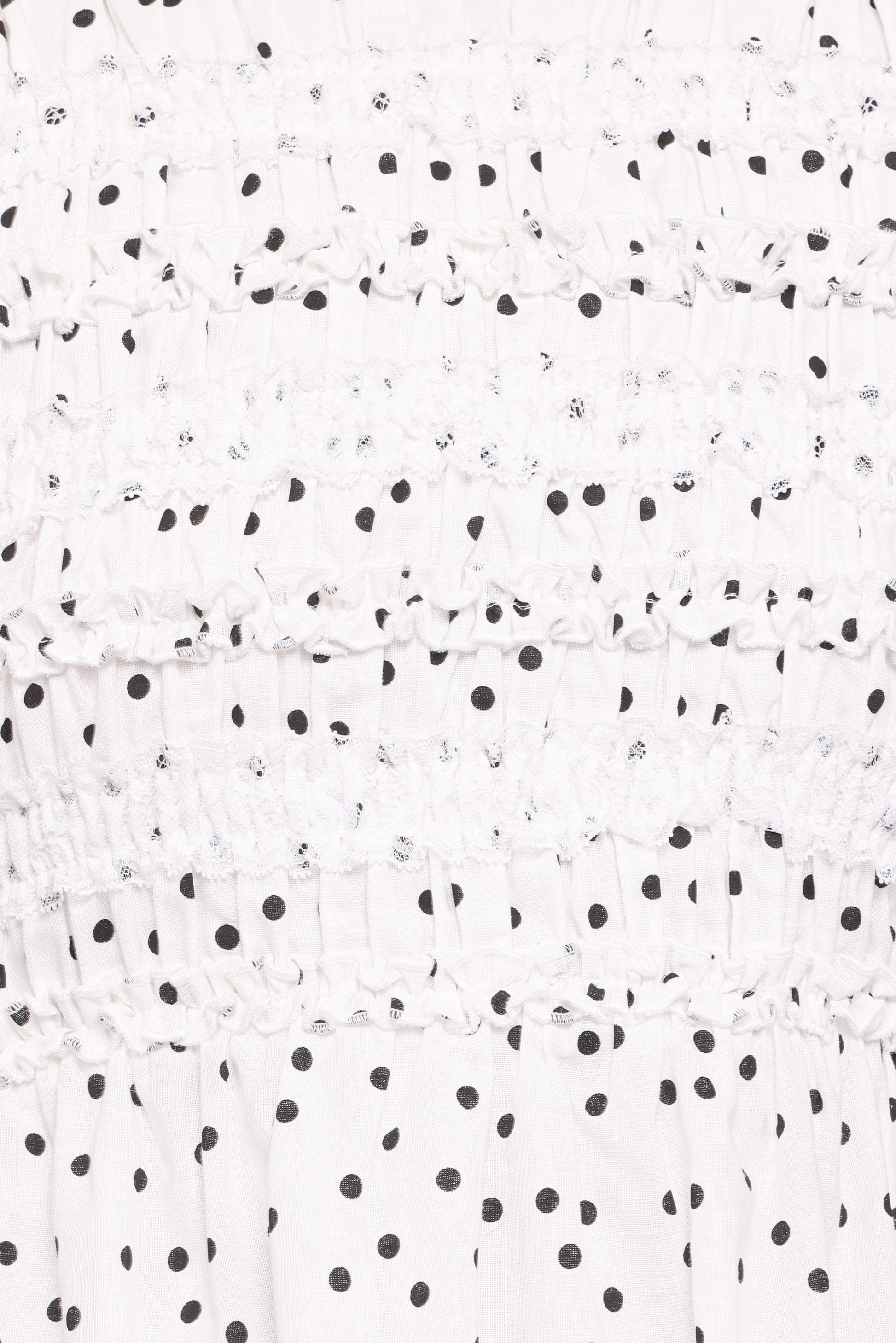Jaclyn Mini Dress - White Polka Dot