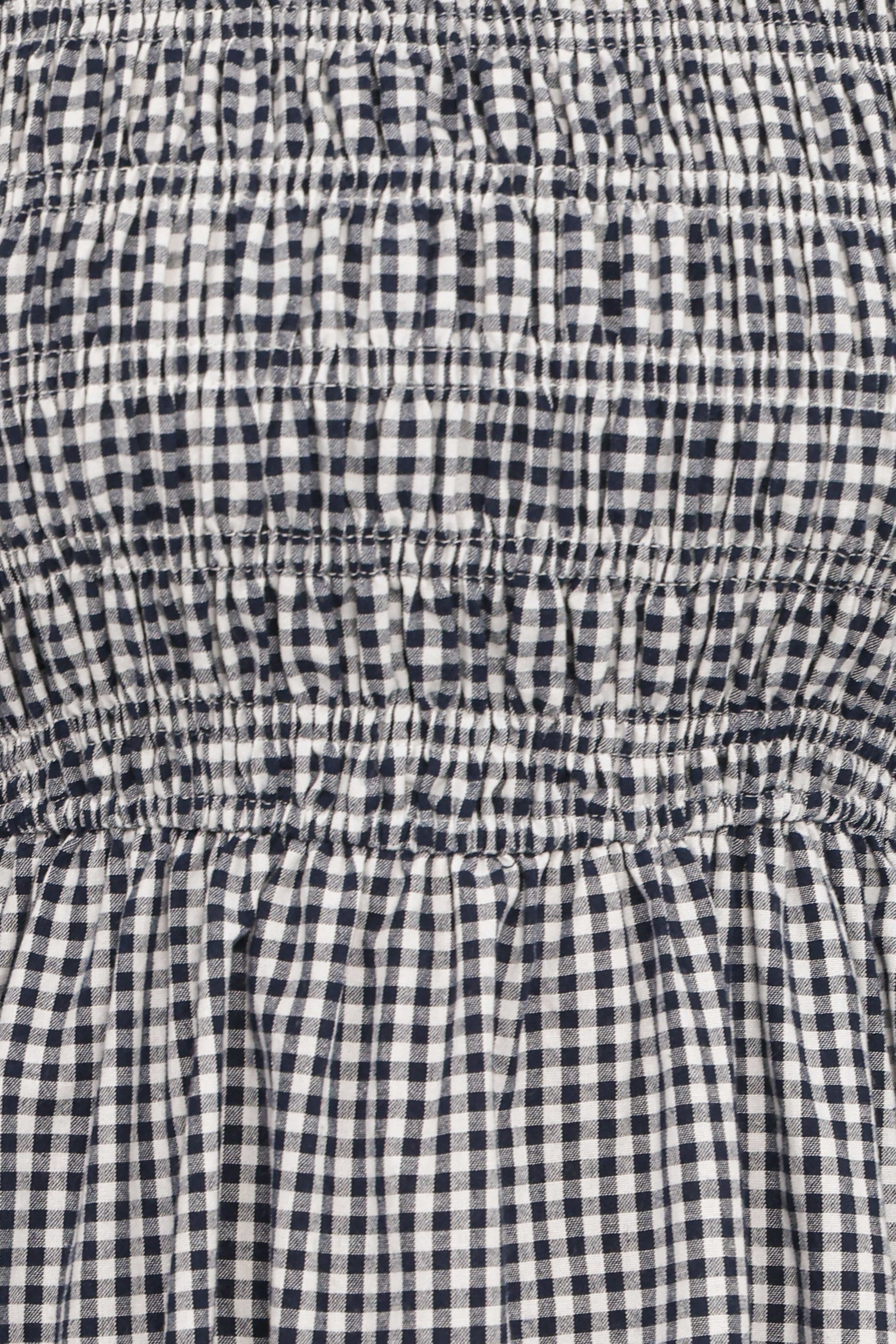 Jessen Long Sleeve Mini Dress - Navy Gingham