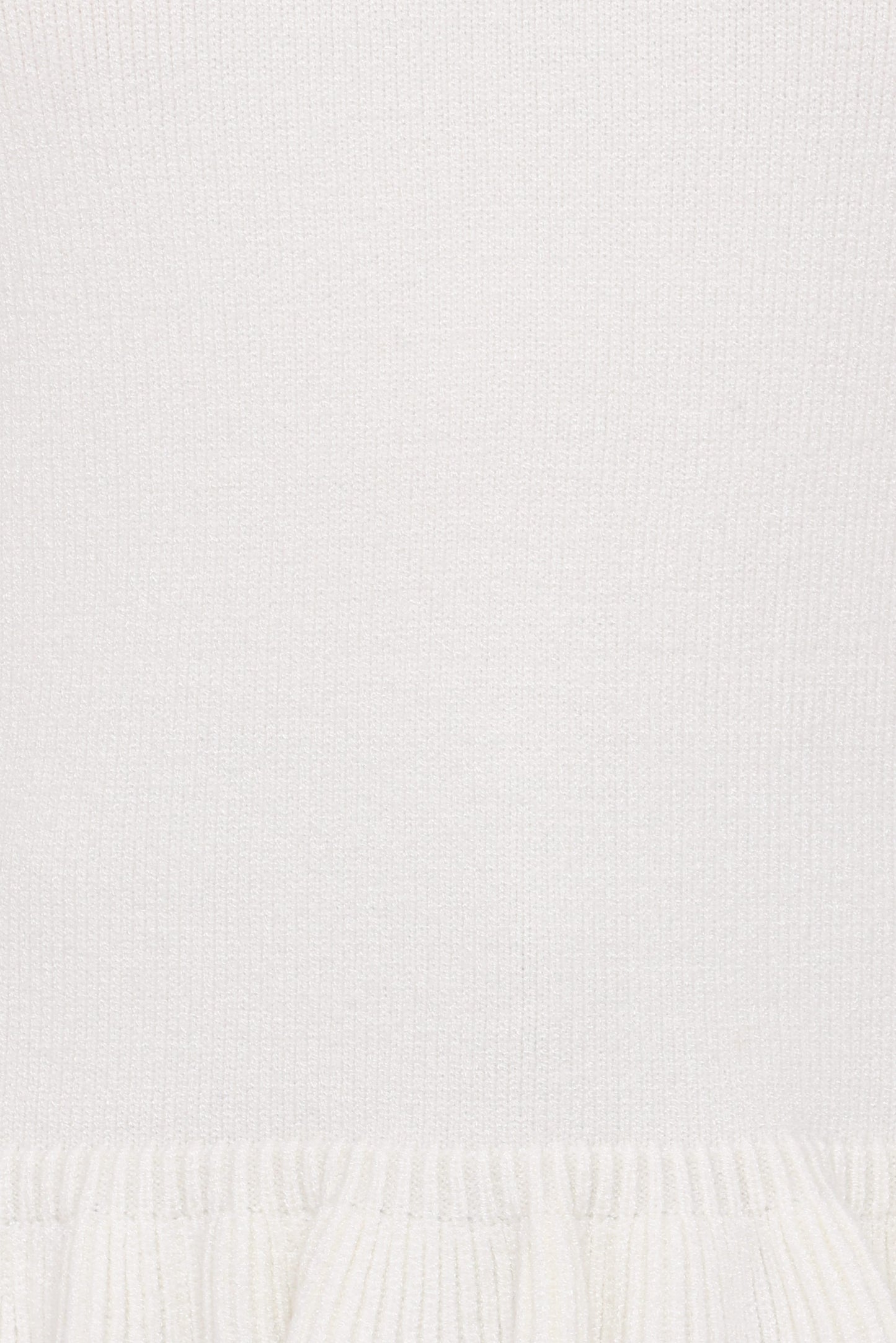 Emilie Short Sleeve Ruffle Crew Sweater - Cream