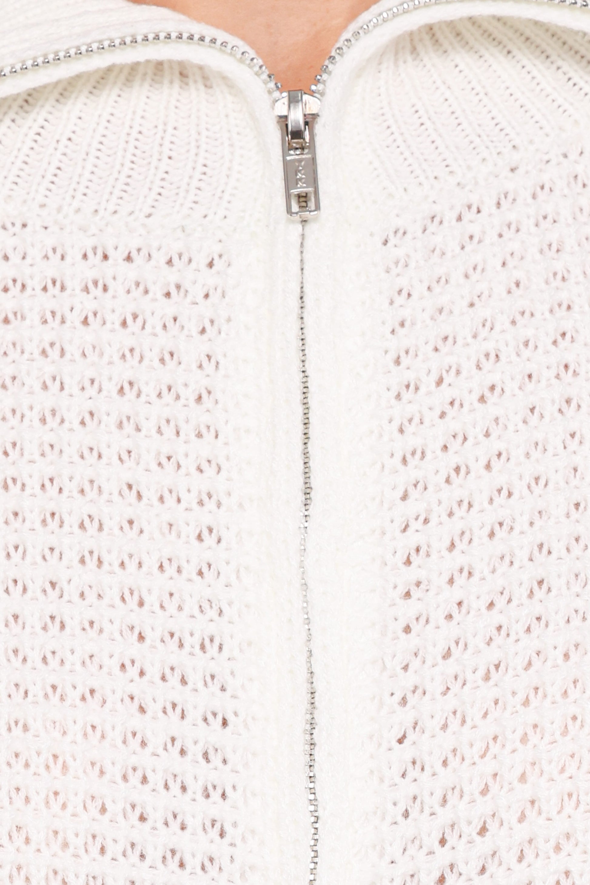 Inara Zip Cardigan - Cream