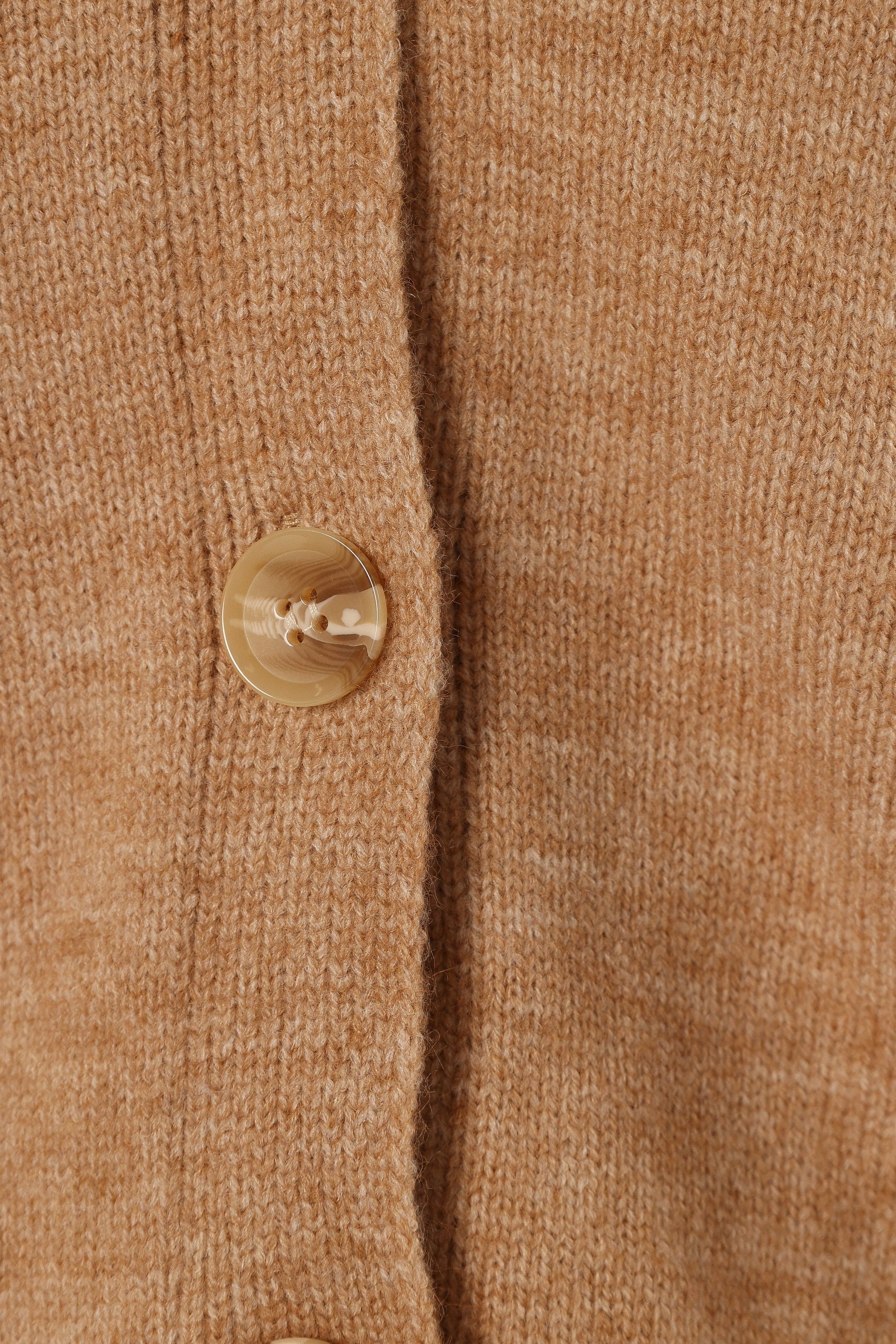 Isabel Button Front Cardigan - Beige