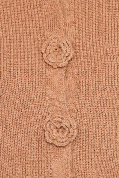 Jones Rosette Cardigan - Mocha