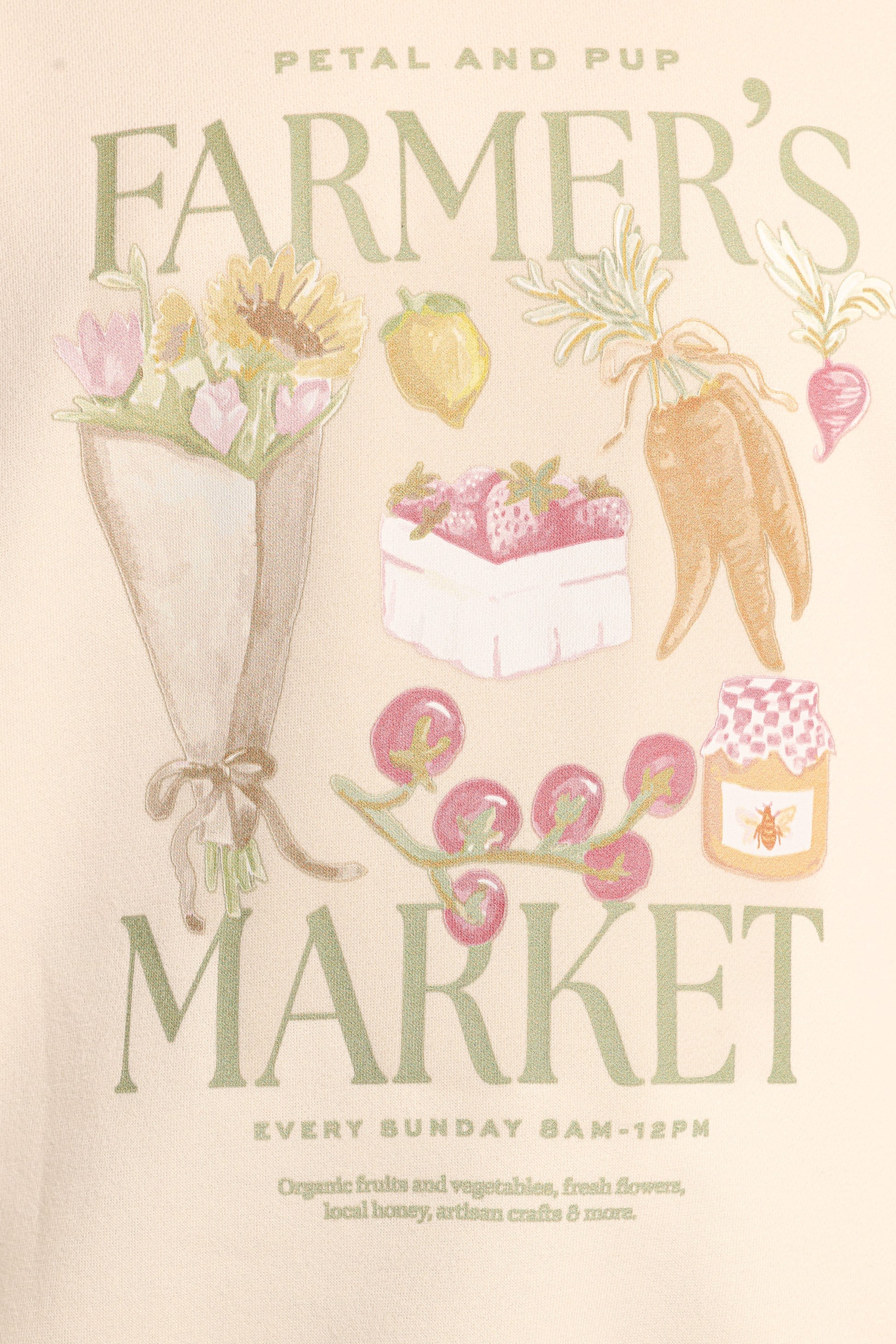 Farmers Market Sweatshirt - Cream