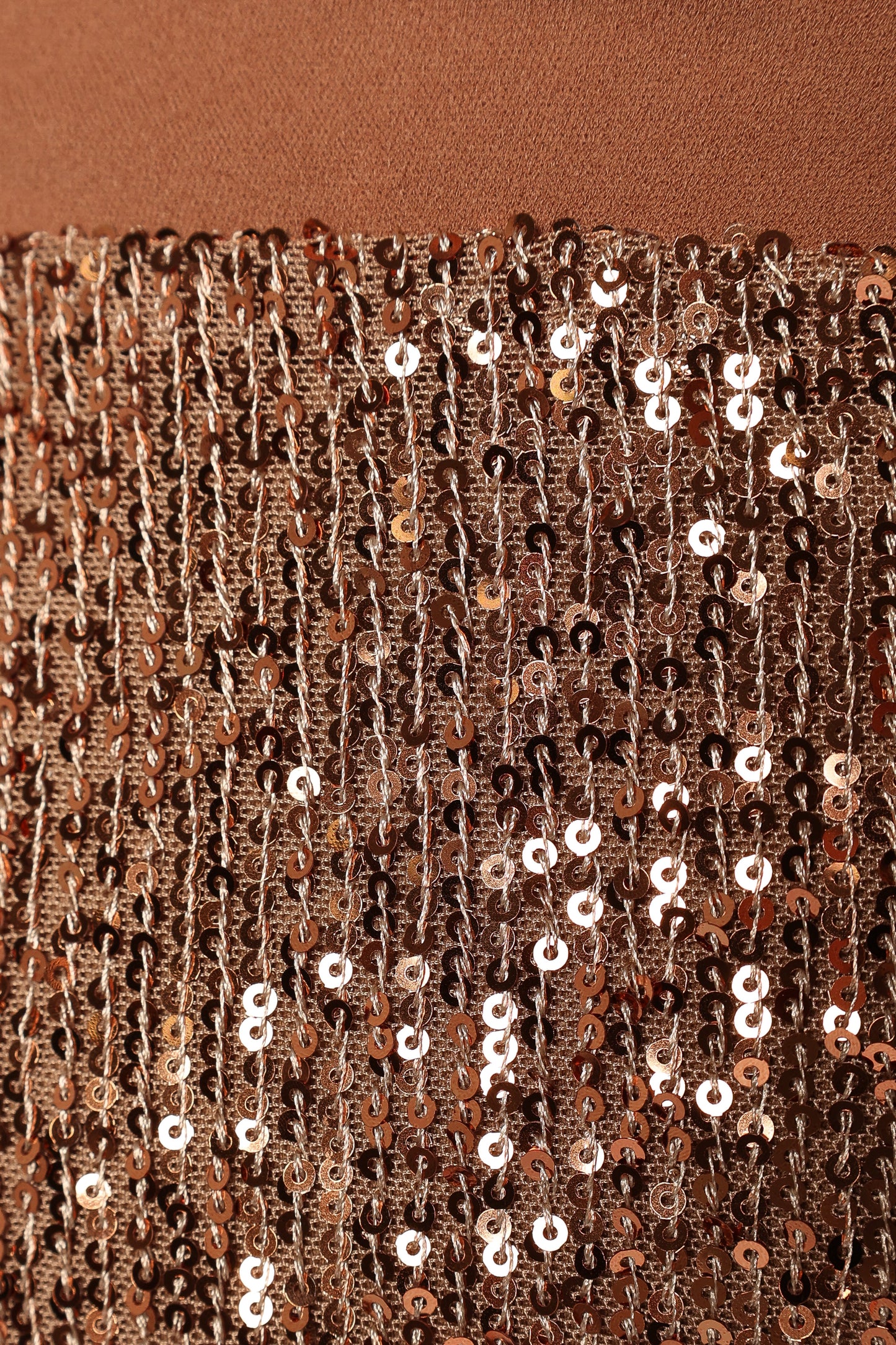 Jacquelin Bow Waist Sequin Jumpsuit - Tan