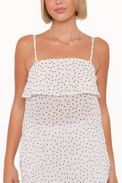 Hazel Pant Set - Cream Polka Dot