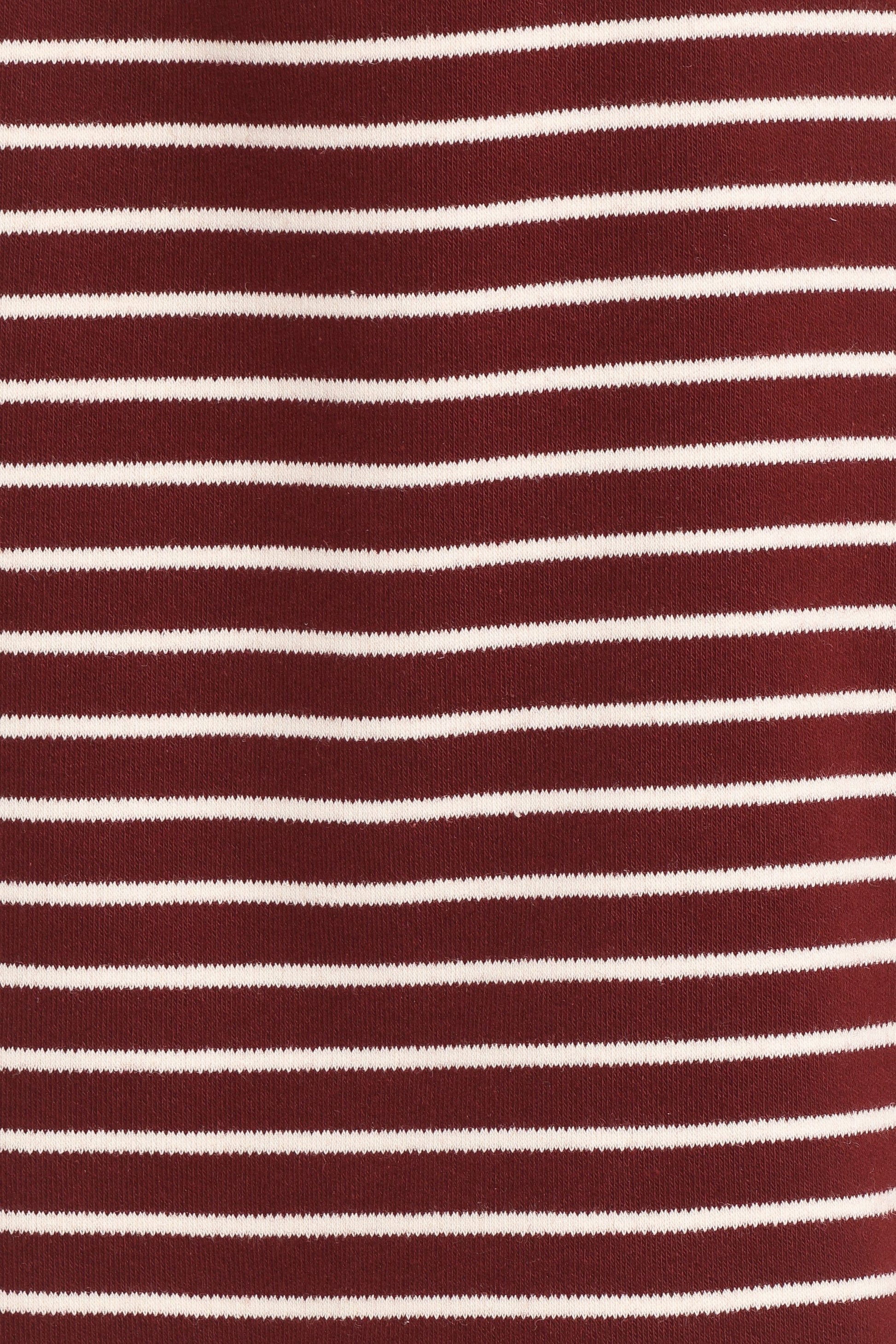 Hellen Stripe Short Set - Burgundy Cream Stripe