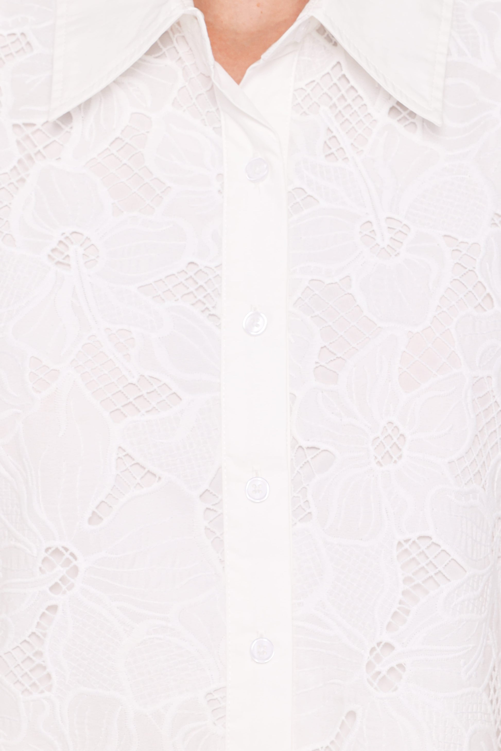 Fidelma Cropped Shirt - White