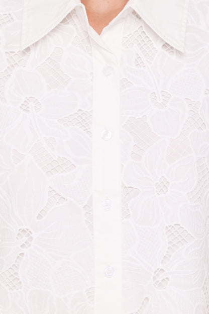 Fidelma Cropped Shirt - White