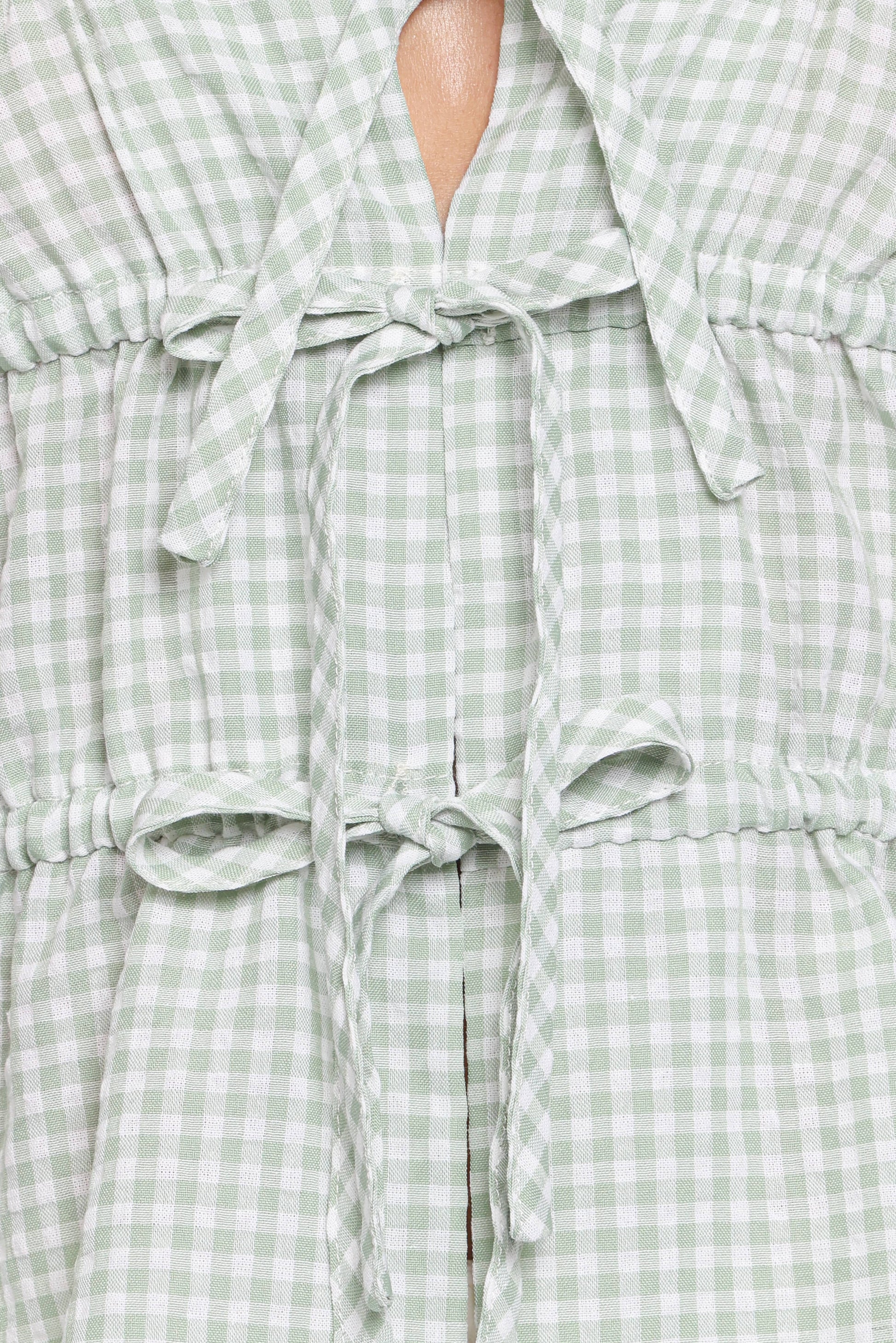 Harper Top - Sage Gingham