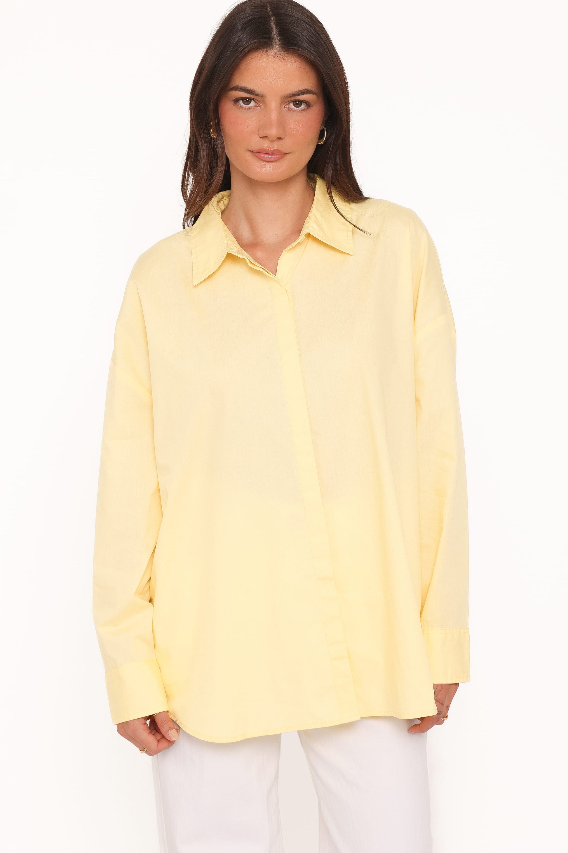 Inez Scallop Shirt - Yellow