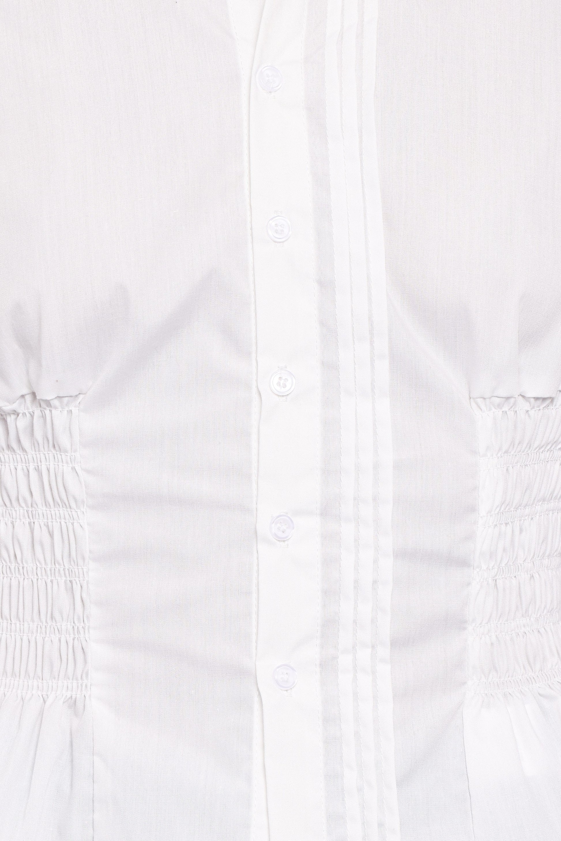 Ione Peplum Shirt - White