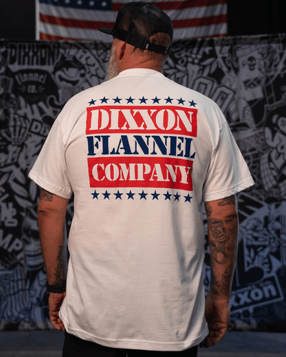 Red, White, & Blue Freedom Stamp T-Shirt - White