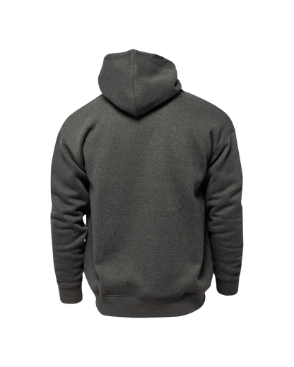 Sherpa Lined Zip Up Hoodie - Heather Charcoal
