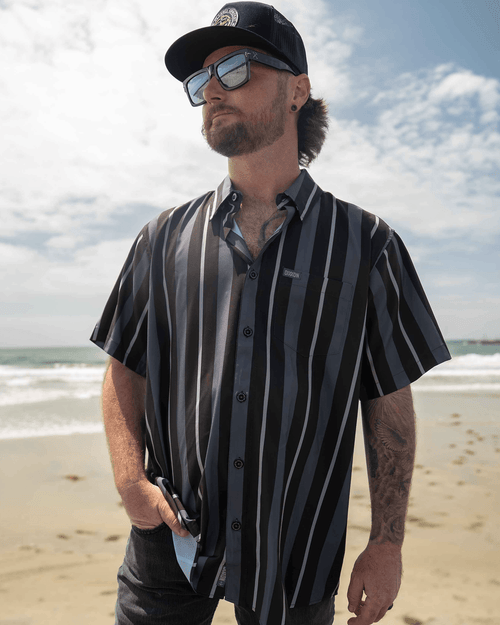 The Marina Party Shirt - Gray & Black