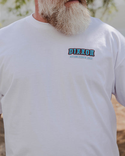 Turquoise Motor Head T-Shirt - White