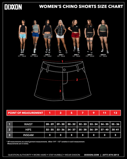 Women's Chino Shorts - Black