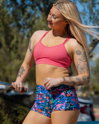 Women's Crossover Swim Shorts - Floral