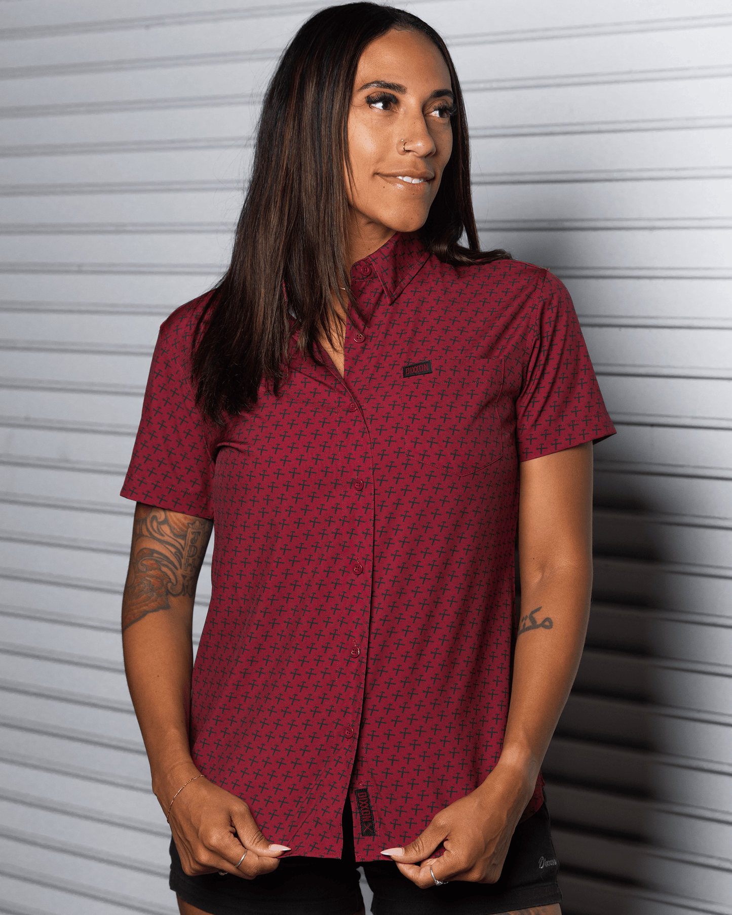 Women's Party Hammers Party Shirt - Maroon & Black