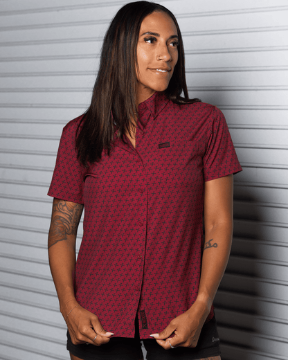 Women's Party Hammers Party Shirt - Maroon & Black