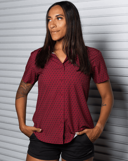Women's Party Hammers Party Shirt - Maroon & Black