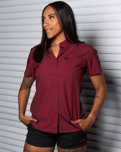 Women's Party Hammers Party Shirt - Maroon & Black