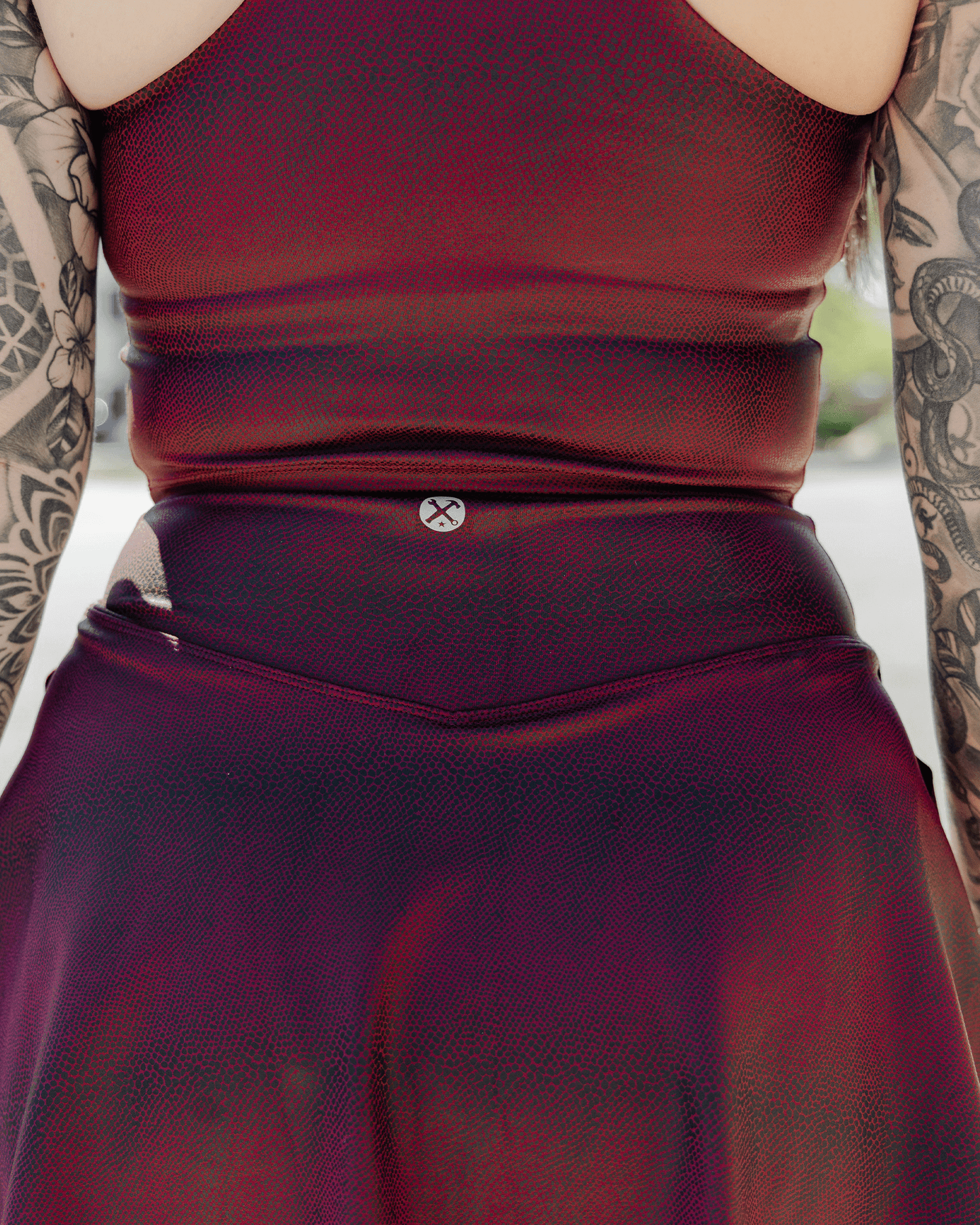 Women's Red Racer Skort
