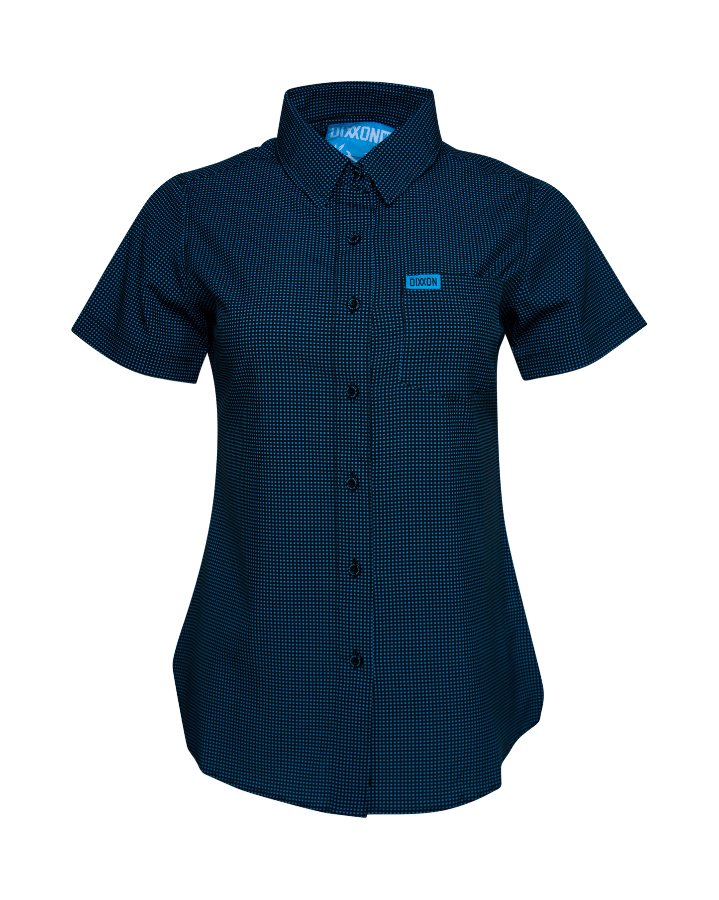 Women's Simple Mind Party Shirt - Black & Cyan