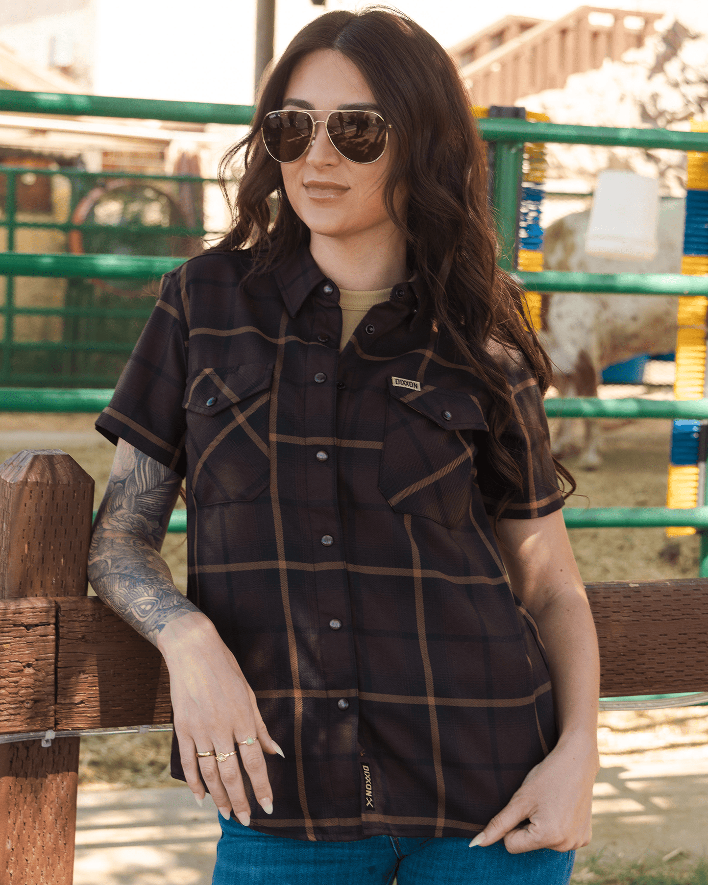 Women's Stockyard Short Sleeve Flannel