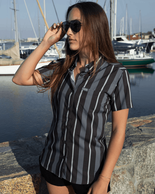 Women's The Marina Party Shirt - Gray & Black