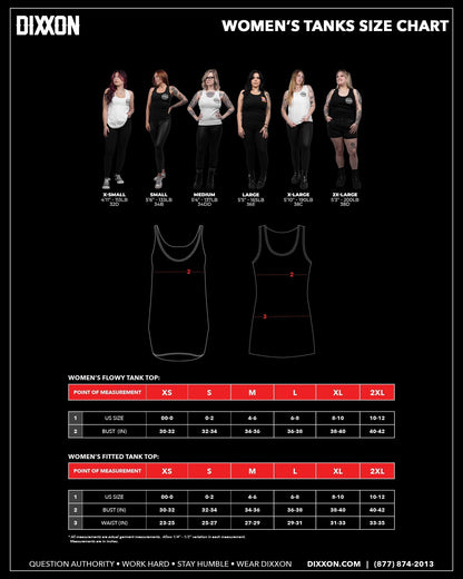 Women's White Nuevo Corpo Flowy Tank - Black