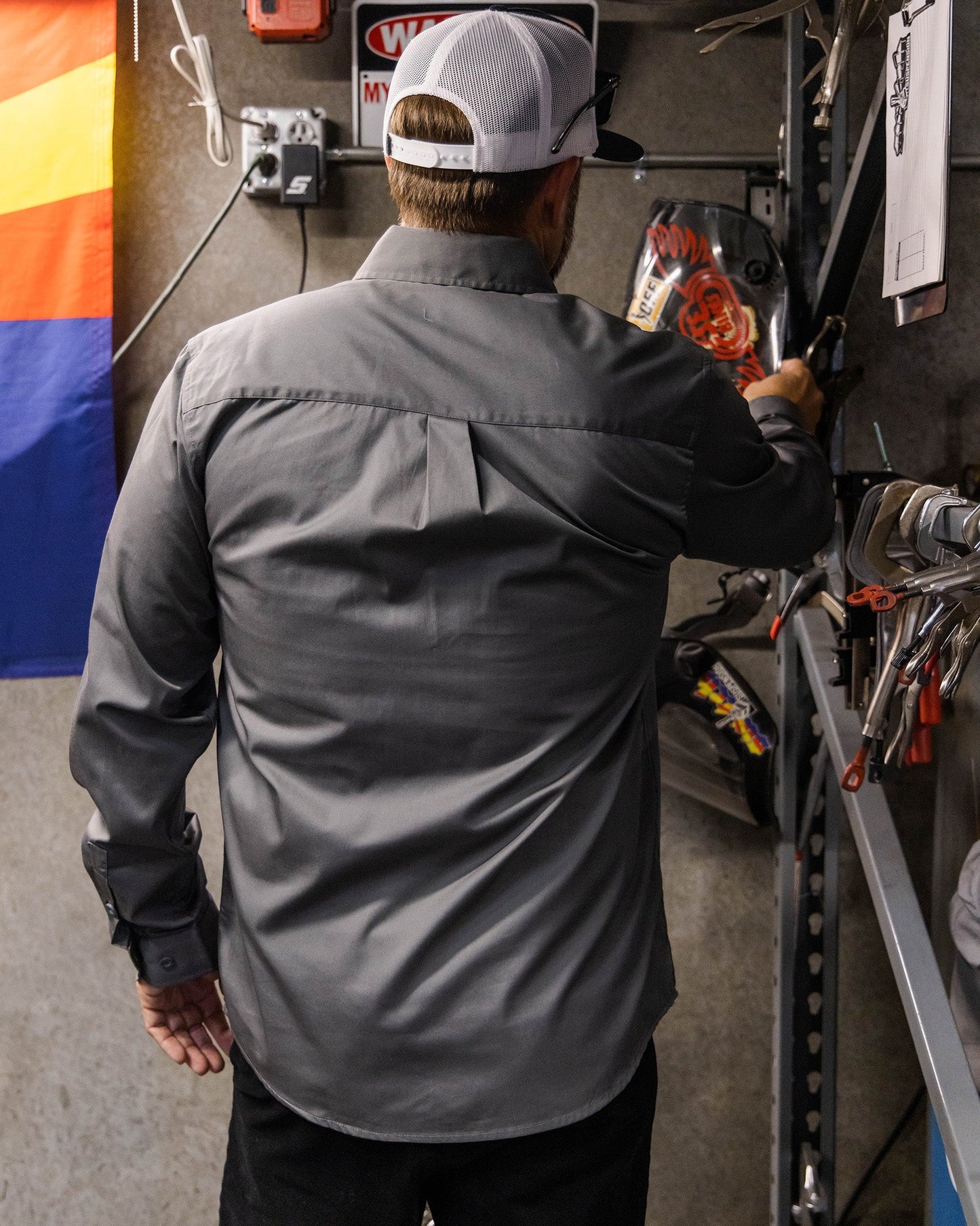 WorkForce Long Sleeve Work Shirt - Charcoal