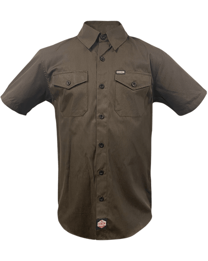 WorkForce Short Sleeve Work Shirt - Brown & Black