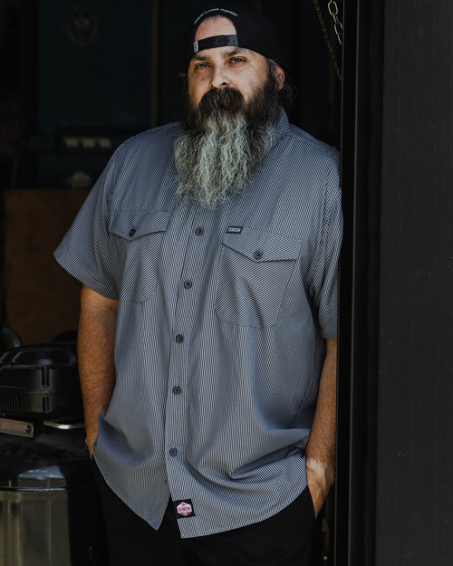 WorkForce Short Sleeve Work Shirt - Charcoal & Navy
