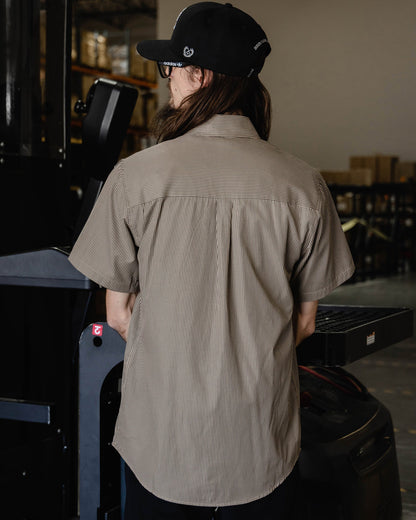 WorkForce Short Sleeve Work Shirt - Khaki & Black